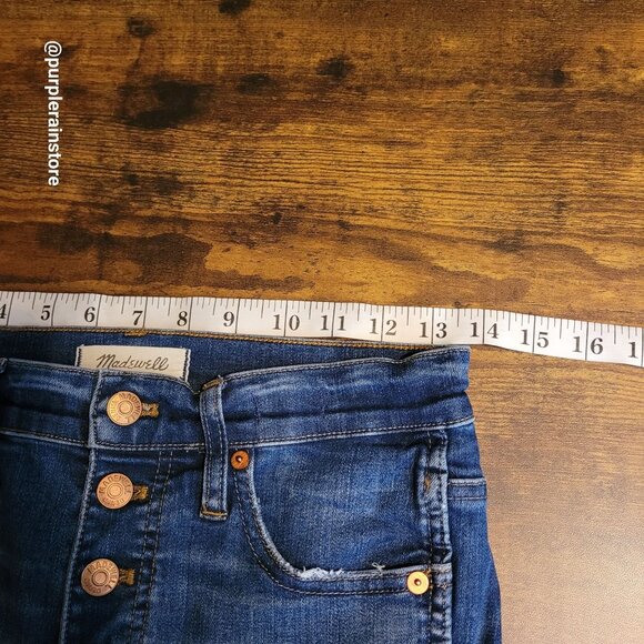 Madewell Jeans Size 27 Skinny 10" High Rise Tummy Control Rosecliff Wash H6319 - Picture 8 of 13